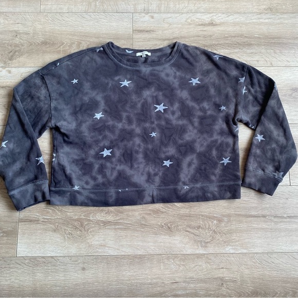 Z Supply Millie Cloud Star Sweater washes black large - Picture 5 of 9